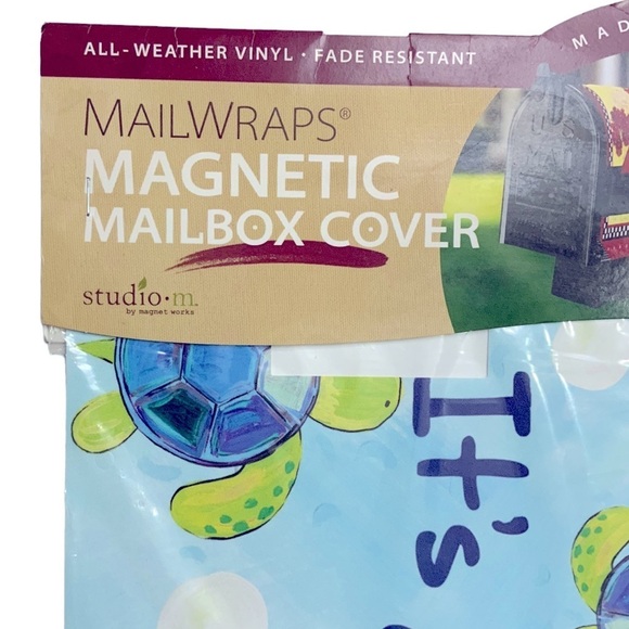 Magnet Works MailWrap Sea Turtle It's a Boy Mailbox Cover For Standard Mailboxes - Picture 6 of 12